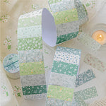 rubans adhésifs décoratifs fleurs vintage blanc bleu vert rose marron violet points floral scrapbooking