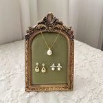porte bijoux ornements floraux velours opacité classique bijoux or noir rouge vert