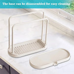 porte serviettes cuisine gris clair moderne utilisation multiple brosse vaisselle gant nettoyage éponge multifonctionalité