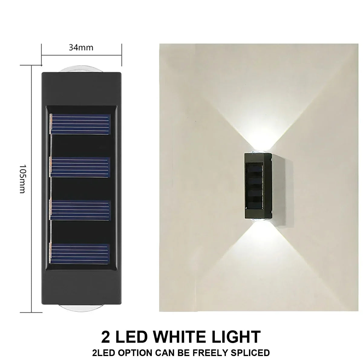 lampe solaire murale extérieure noire moderne led étanche jardin cour porche allée camping