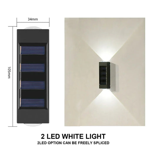lampe solaire murale extérieure noire moderne led étanche jardin cour porche allée camping