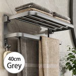 porte serviettes mural étagères crochets moderne minimaliste aluminium noir blanc