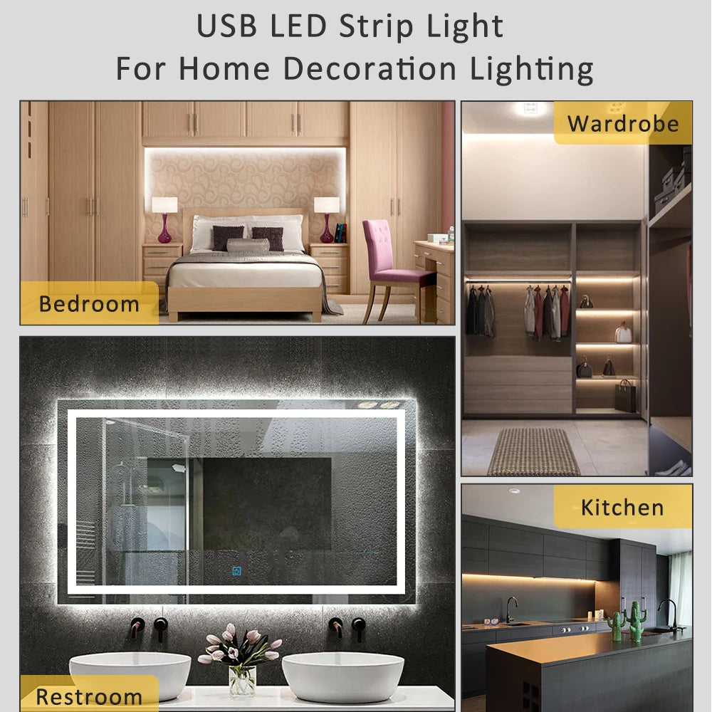 ruban led cob 320 leds blanc chaud froid 5v moderne chambre décorationintérieur