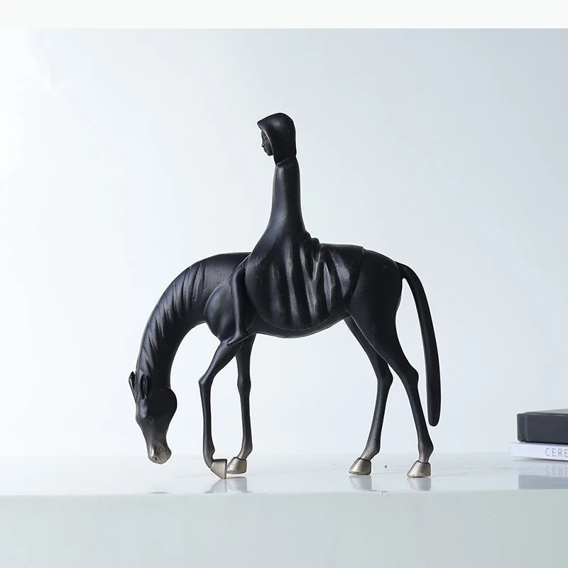 statuette moderne minimaliste vert doré blanc noir peau humaine decoration intérieure