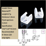 clips montage ruban led transparents vis moderne pack 50 clips fixations led