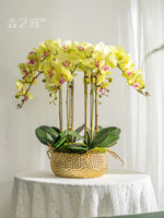 Orchidée artificielle dans un intérieur contemporain - ambiance naturelle