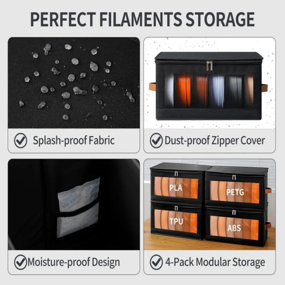 organisateur rangement sac polyester pliable multi usage spools filament 3d antihumidité poignées cuir fenêtre