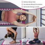 tapis massage acupression violet points blancs soulagement douleur relaxation stress moderne fitness yoga