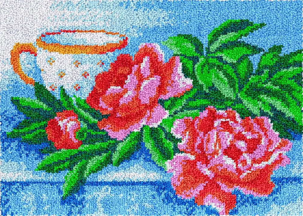 tapis broderie fleurs thé coeurs abeille pelotes laine coussin couteau échantillons couleurs européenne américaine