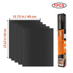 tapis cuisson antiadhésif réutilisable résistant chaleur fond four noir moderne silicone