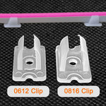 clips led transparents 6mm 8mm haute qualité certification fcc rohs 24v clips rectangulaires ouverture