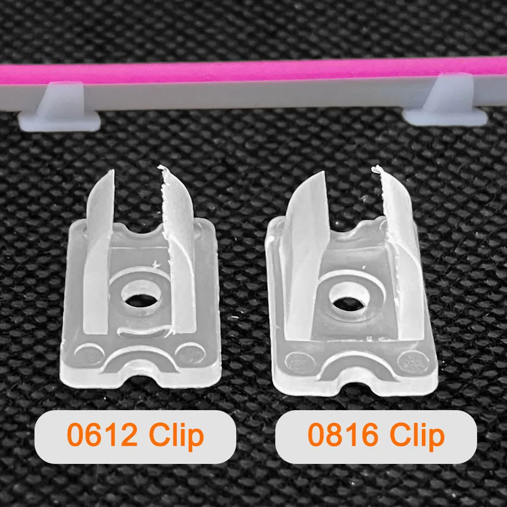 clips led transparents 6mm 8mm haute qualité certification fcc rohs 24v clips rectangulaires ouverture