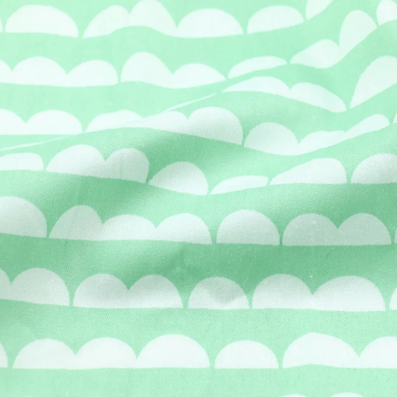 tissu coton imprimé demi cercles couleurs vives moderne graphique pliable opaque artisanal bricolage popeline