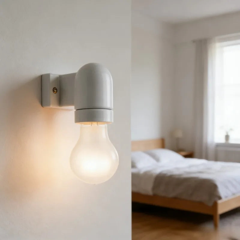 lampe murale moderne base éclairage intérieur blanc noir poterie amovible industrielle vintage
