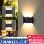 lumière solaire extérieure led ip65 mur noir blanc jaune moderne vis