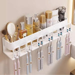 porte brosses dents cosmétiques transparent blanc gris moderne pratique adhésif salon brosses flacons tasses