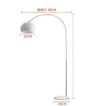 lampe sol moderne blanc orange abat jour céramique base marbre tige métal chromé