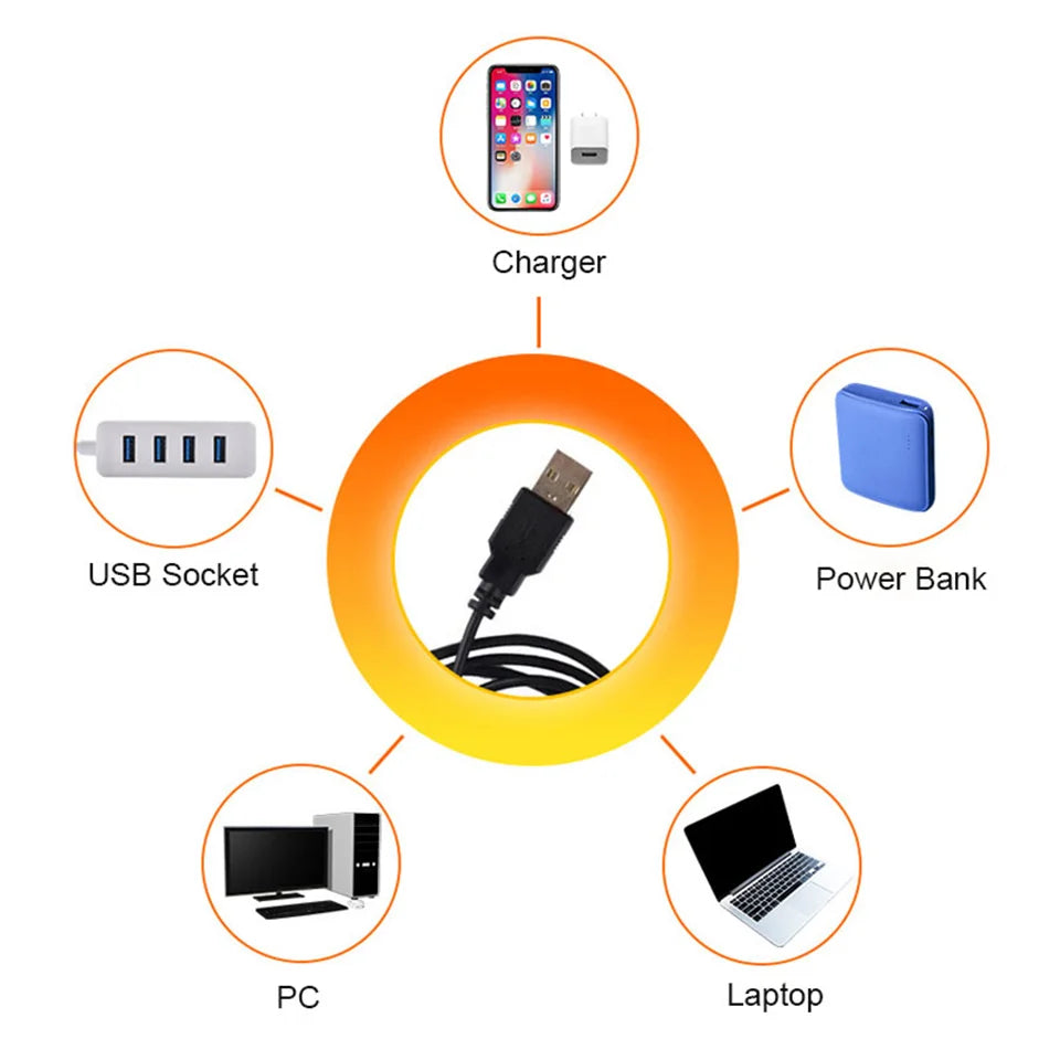 lampe led flexible veilleuse star forme toujours allumée couleur noir moderne fixations câble usb