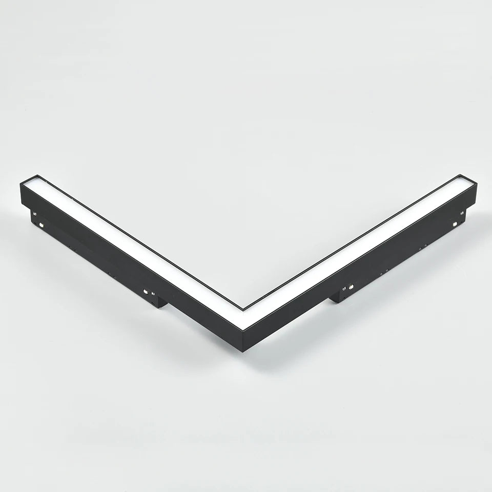 lampe d'angle led noir moderne fixations vis 16w dimmable dali tuya zigbee
