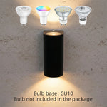 éclairage led applique murale moderne minimaliste noir gu10 extérieur résistante jardin villa