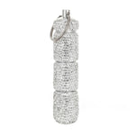 boîte pilules portable strass argent rose bleu rouge moderne élégante porte clés
