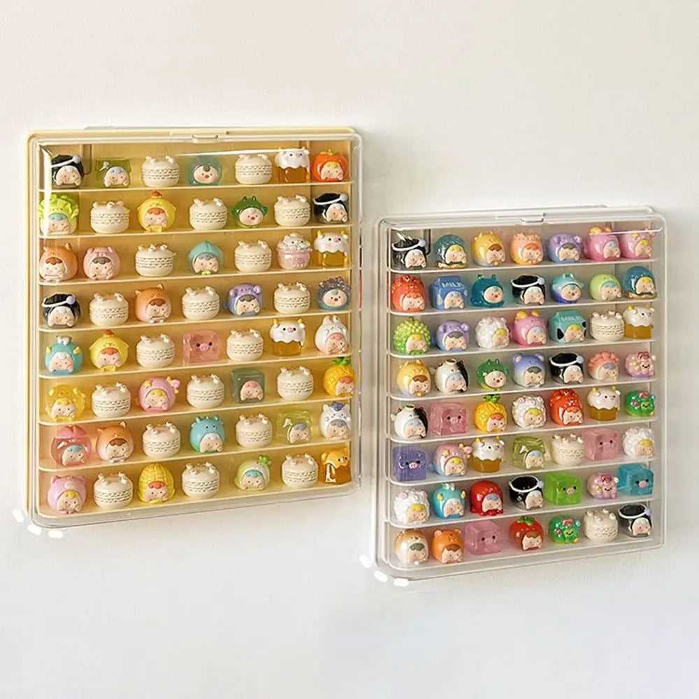 rangement mural transparent figurines animales multicolores clips modernes enfantine collection miniature