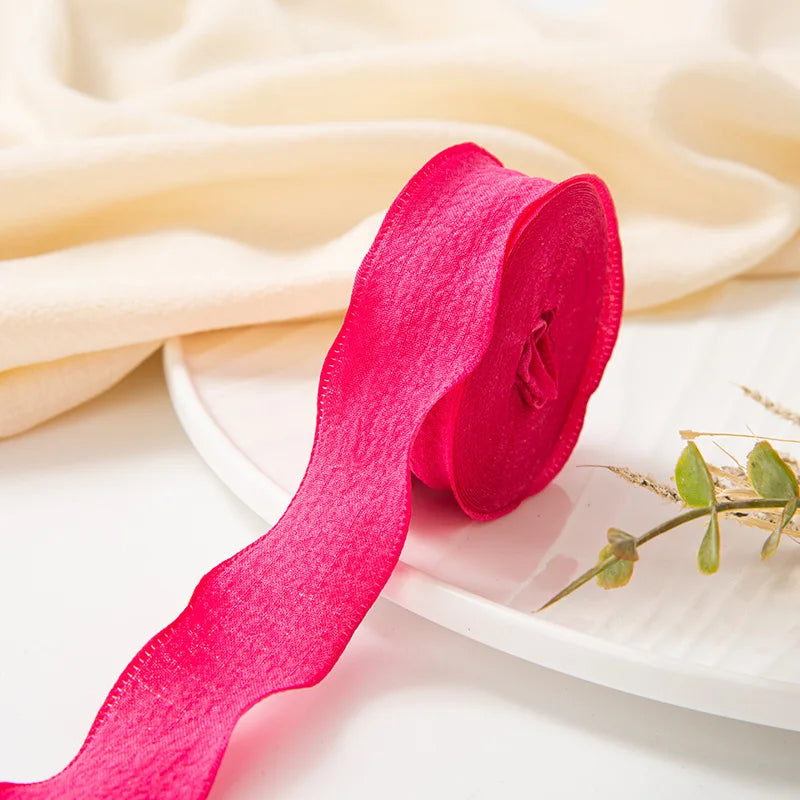 ruban dentelle plissé organza nylon décoratif fleur bricolage accessoire cheveux décoration fait main