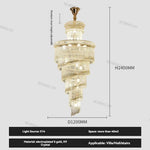 lustre suspendu cristal doré brillantes classique élégant haute luminosité encastrée