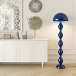 lampe sol moderne spirale vert olive bleu marine rouge abat jour fer abs pvc