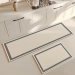 tapis sol intérieur gris blanc rayures modernes antidérapant coton doux salle bain