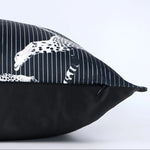 coussin imprimé léopard noir rayures moderne adhésif 100 polyester 40x40cm décoration maison commerciale voiture