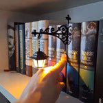 lampe lecture rétro lanterne murale noire verre translucide ornement florale vintage métal fantôme