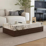 table basse moderne marbre noire minimaliste maison tasse télécommande deco 7080cm 120150cm 40cm