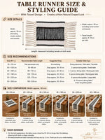 chemin table rustique beige franges tissé décoration intérieure cuisine salon ferme