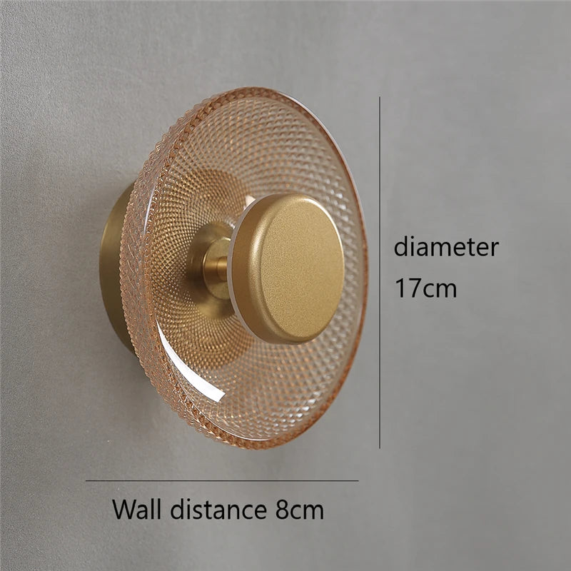 lampes murales modernes transparent vert bronze gris éclairage led intérieur alvéoles suspension chambre salon
