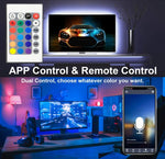 ruban led rgb flexible usb telecommande éclairage d'ambiance salon moderne adhésif noir