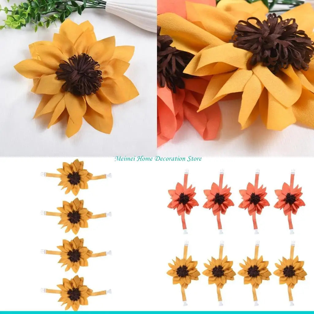 rideaux artificiels fleurs jaunes orange papier plié tissu noir clips blancs chambre salon artisanal