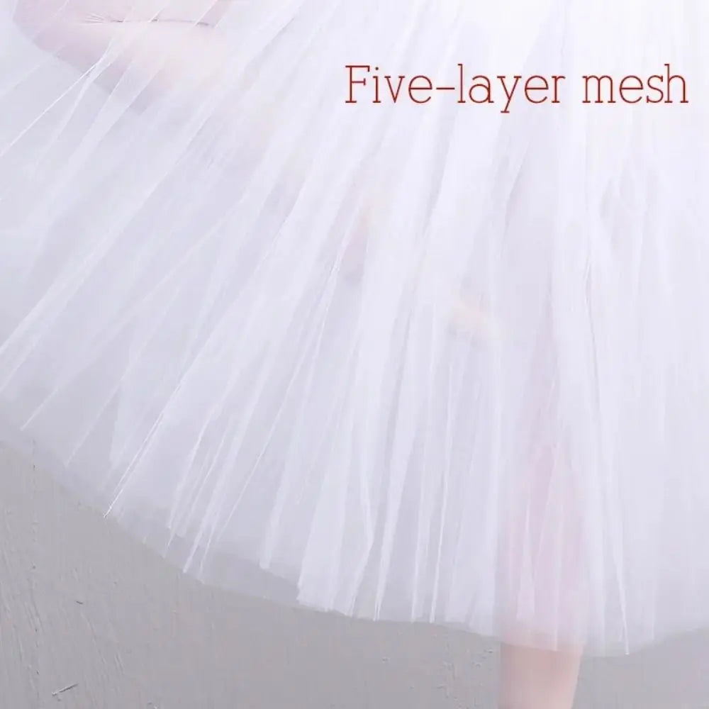 jupe tutu blanc noir classique danse polyester tulle élastique mi mollet juniorSizeMode