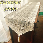 serviette table coton beige motifs géométriques traditionnelle réutilisable salon chambre festive