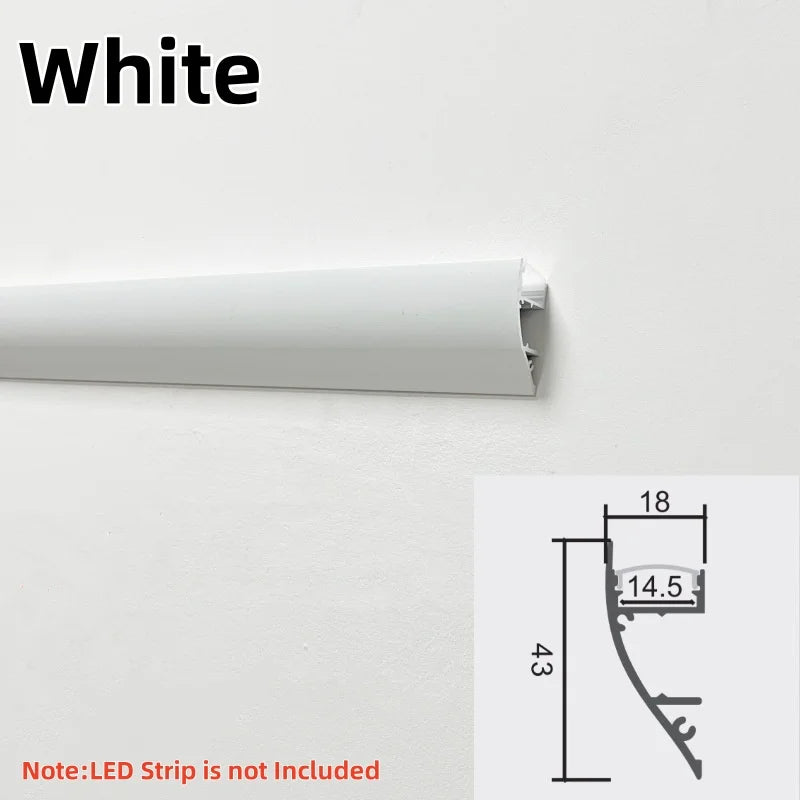 profils lumineux blancs modernes clips aluminium éclairage intérieur led barre surface montée