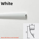 profils lumineux blancs modernes clips aluminium éclairage intérieur led barre surface montée