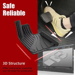 tapis sol voiture noir rayures verticales moderne tpe imperméable fixations avant arrière