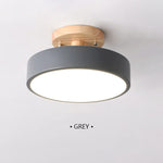 Lampe moderne couloir escalier tri couleur bois acrylique fer gris blanc rose vert