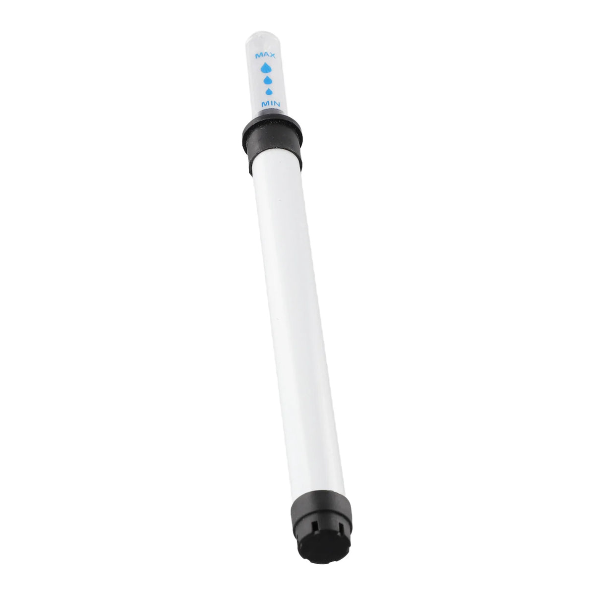 thermometre eau transparent niveaux min max blanc noir moderne jardin