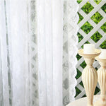rideau blanc dentelle transparente classique fleur brodée tulle polyesterextérieur salon chambre