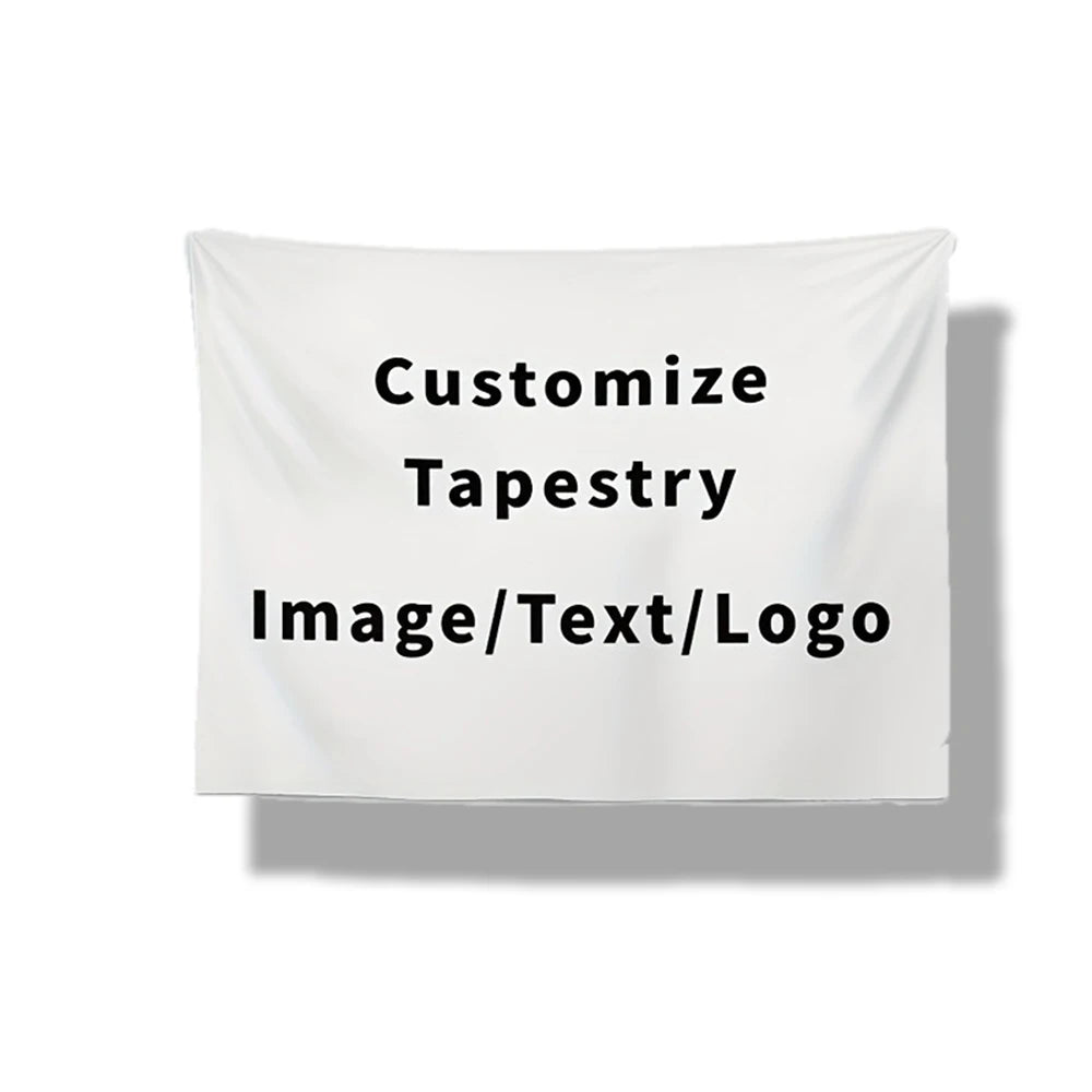 tapisserie personnalisable blanc minimaliste polyester coton mémoire famille photos