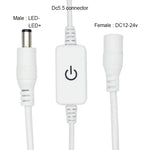 regulateur lumiere led controle tactile 12v 24v noir blanc variateur charge 96w ccc