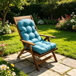 fauteuil jardin moderne coussin marron bleu marine vert foncé gris rouge tissu uni