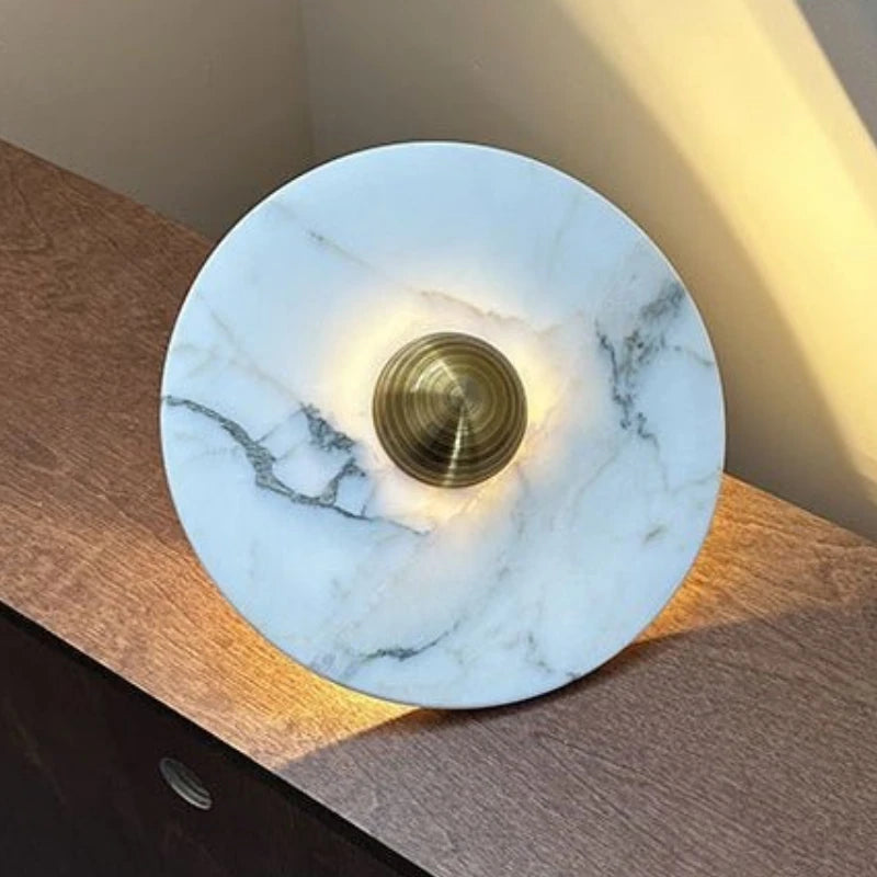 lampe table moderne marbre blanc gris noir adhésive éclairage quotidien