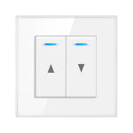 interrupteur mural bouton pression noir blanc gris moderne minimaliste fixations certifications rohs